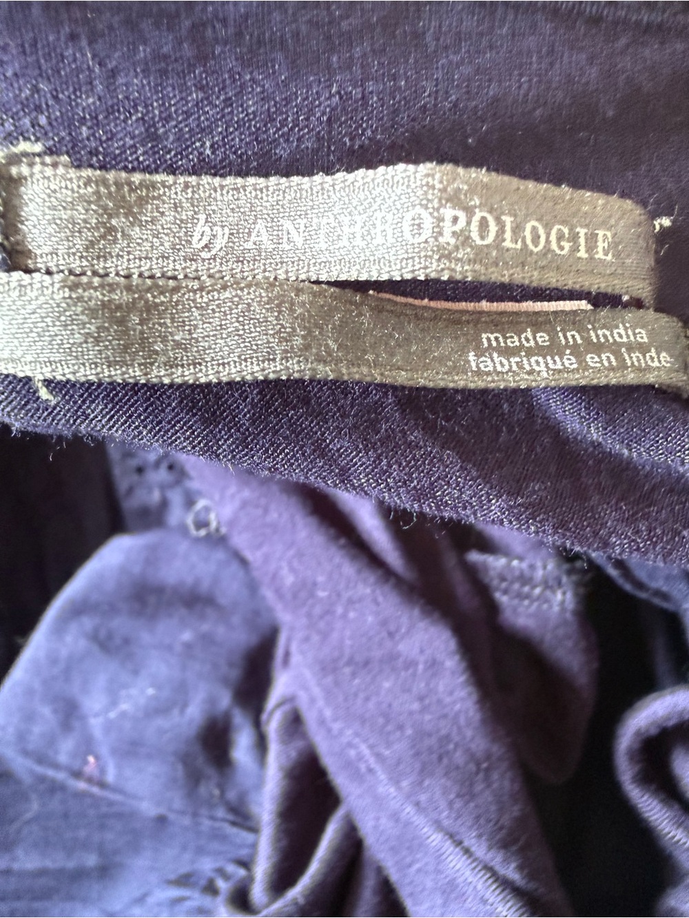 Anthropologie navy blue tiered tank maxi dress M petite - Picture 5 of 8